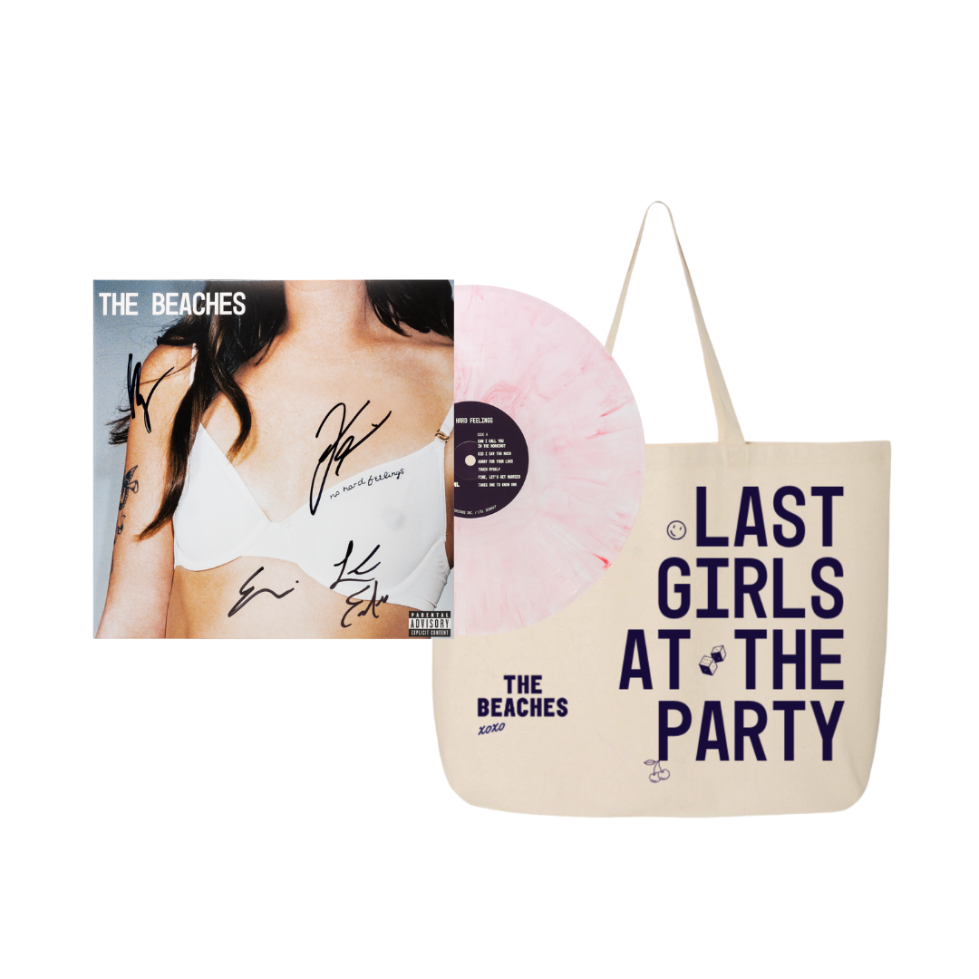 SIGNED - No Hard Feelings "Pink Marble" Vinyl and Tote Bundle